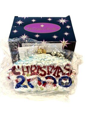 Christopher Radko Christmas 2000 Ornament Santa Vintage 6.25 L New/Sealed Box